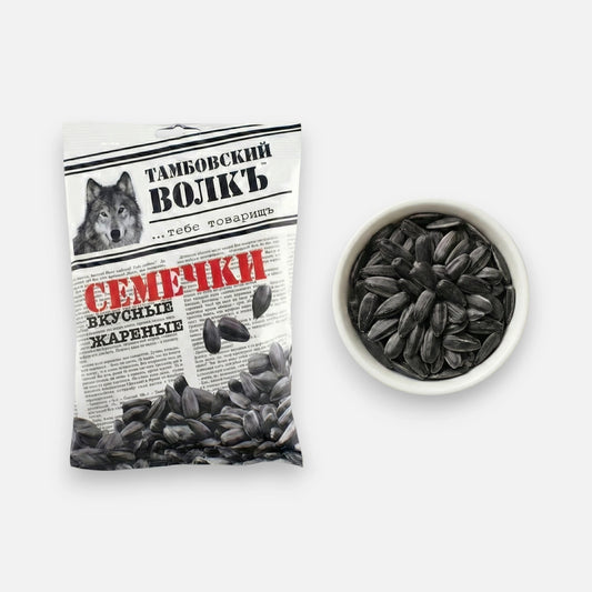 Семечки подсолнечника чёрные жареные Тамбовский волк, 190 г