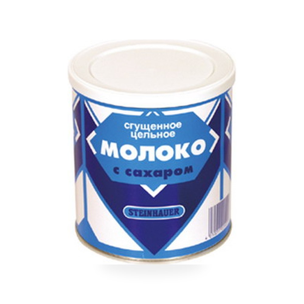 Сгущённое молоко восьмипроцентной жирности в банке