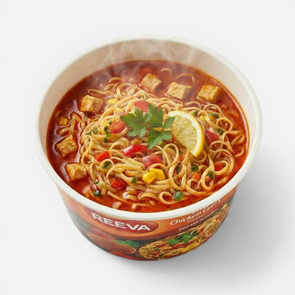 Лапша быстрого приготовления со вкусом курицы и карри Reeva, 75 г