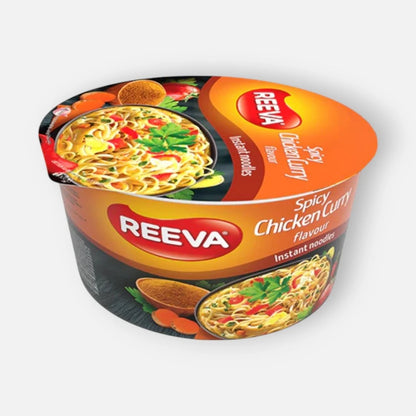 Лапша быстрого приготовления со вкусом курицы и карри Reeva, 75 г