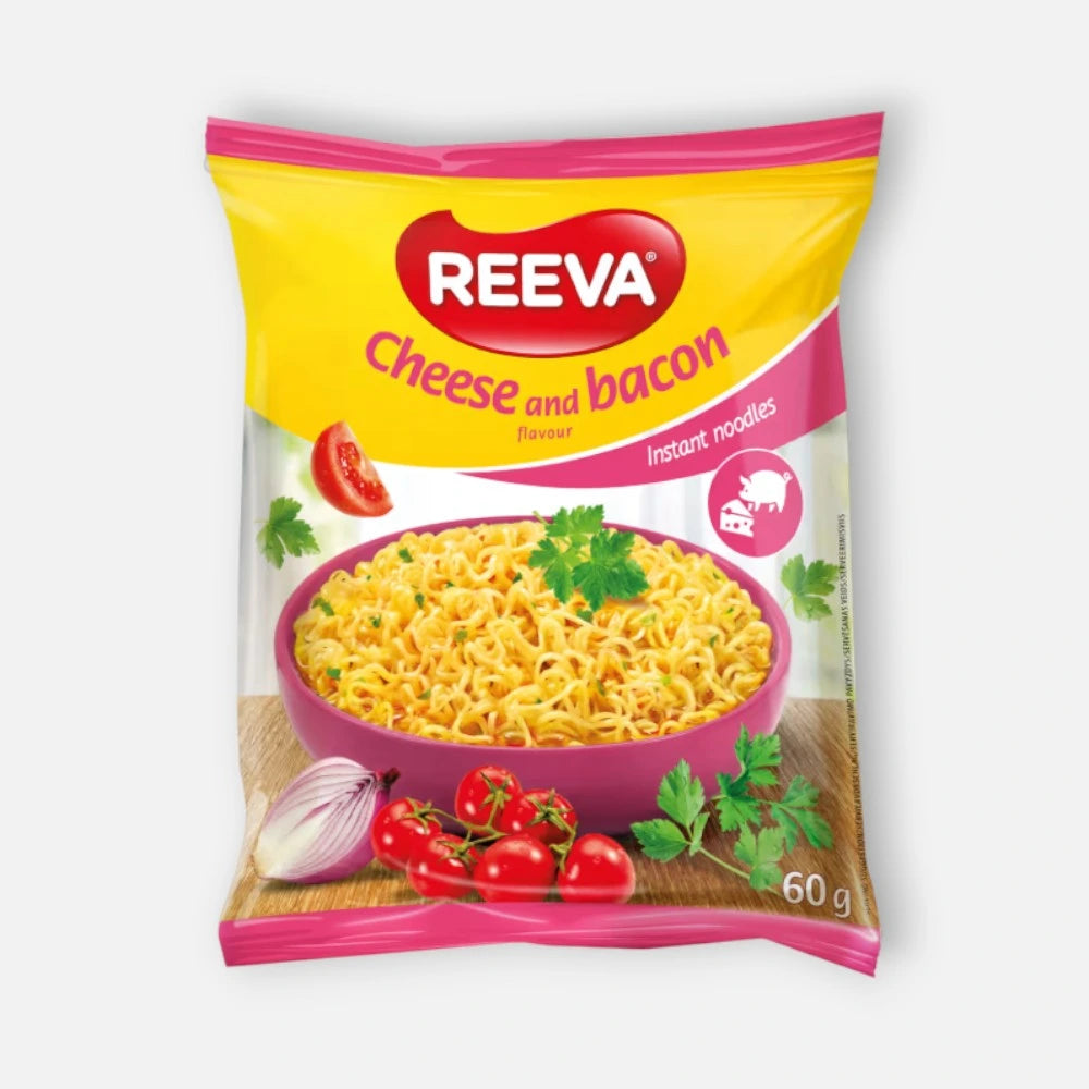 Вермишель Reeva, со вкусом сыра и бекона, быстрого приготовления
