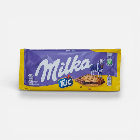 Шоколад молочный Milka с печеньем Tuc