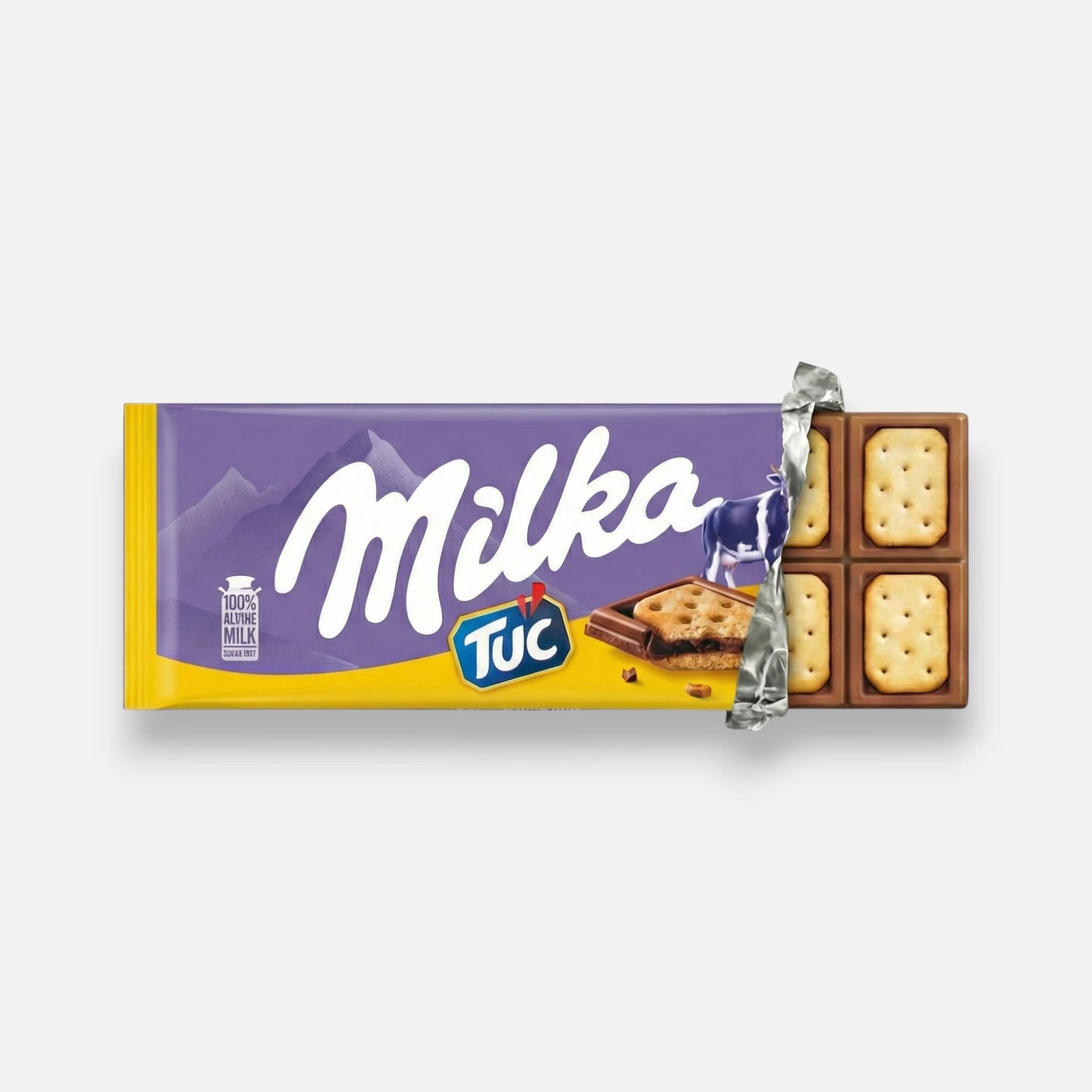 Шоколад молочный Milka с печеньем Tuc