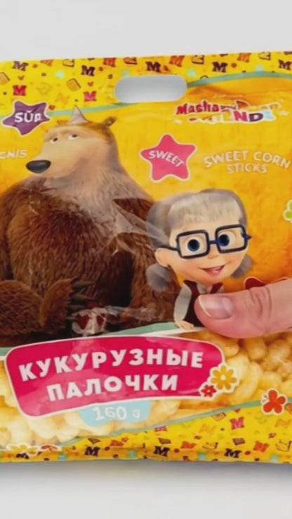 Кукурузные палочки сладкие Маша и Медведь, 160 г