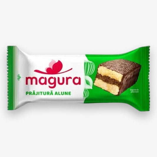 Пирожное бисквитное с орехами в шоколадной глазури Magura Prăjitură Alune, 35 г