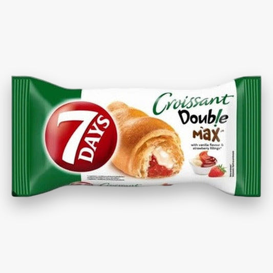 Круассан с начинкой ваниль и клубника 7Days Double Max, 80 г