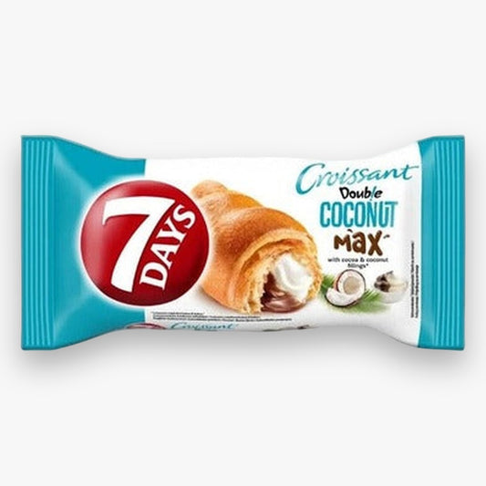 Круассан с начинкой какао и кокос 7Days Double Coconut Max, 80 г